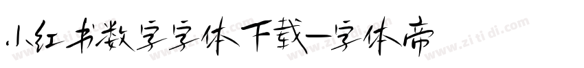 小红书数字字体下载字体转换