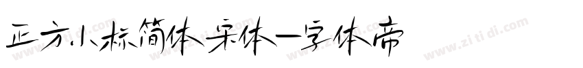 正方小标简体宋体字体转换