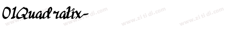 01Quadratix字体转换