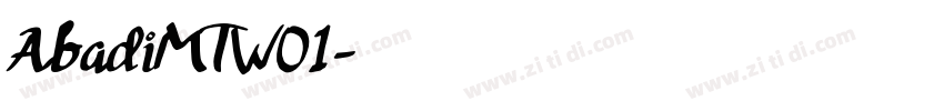 AbadiMTW01字体转换