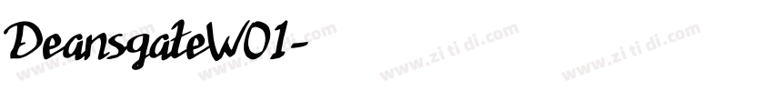 DeansgateW01字体转换