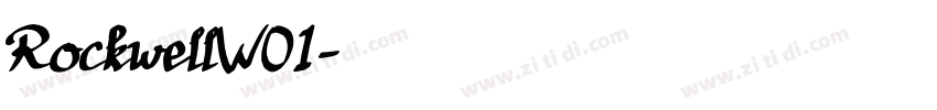 RockwellW01字体转换