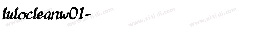 lulocleanw01字体转换