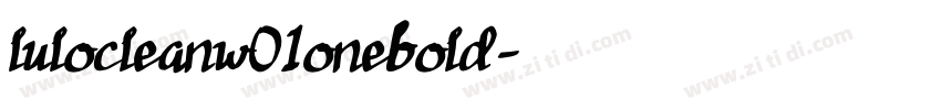 lulocleanw01onebold字体转换