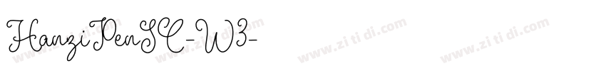 HanziPenSC-W3字体转换
