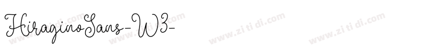 HiraginoSans-W3字体转换