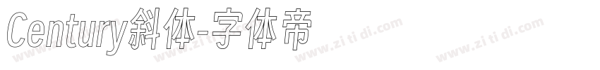 Century斜体字体转换