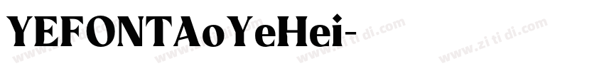 YEFONTAoYeHei字体转换