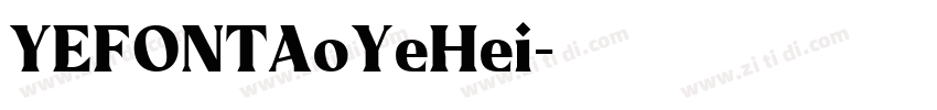YEFONTAoYeHei字体转换