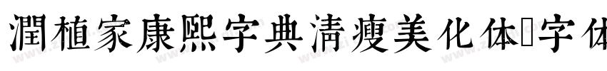 润植家康熙字典清瘦美化体字体转换
