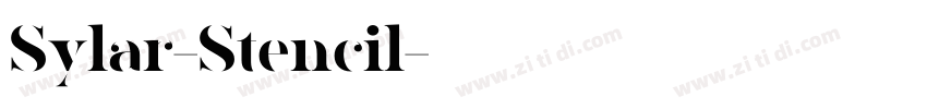 Sylar-Stencil字体转换