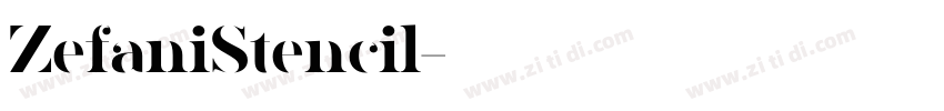 ZefaniStencil字体转换