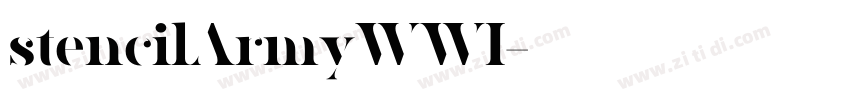 stencilArmyWWI字体转换