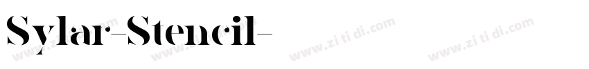 Sylar-Stencil字体转换