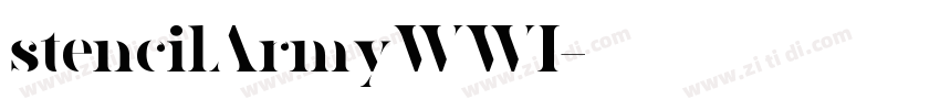 stencilArmyWWI字体转换
