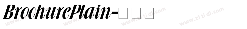 BrochurePlain字体转换