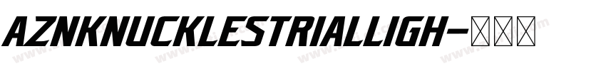 AZNKnucklesTrialLigh字体转换