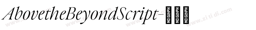 AbovetheBeyondScript字体转换