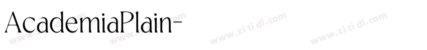 AcademiaPlain字体转换