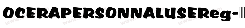 OCERAPERSONNALUSEReg字体转换