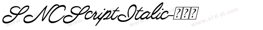 SNCScriptItalic字体转换