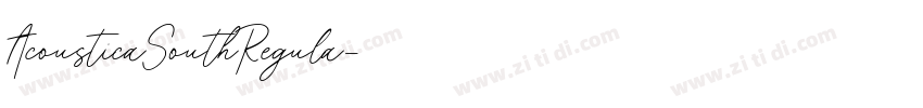 AcousticaSouthRegula字体转换