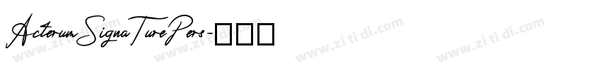 ActerumSignaTurePers字体转换