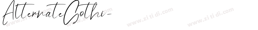 AlternateGothi字体转换