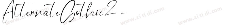 AlternateGothic2字体转换