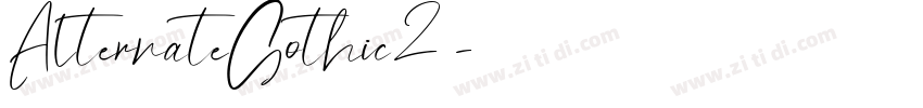 AlternateGothic2字体转换