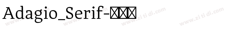 Adagio_Serif字体转换