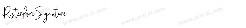 RosterdamSignature字体转换