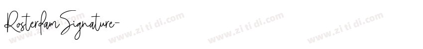 RosterdamSignature字体转换