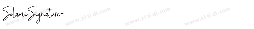 SolamiSignature字体转换