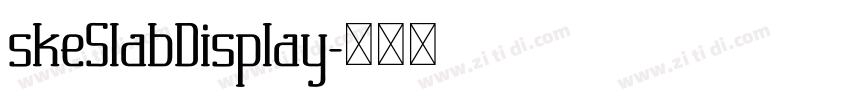 skeSlabDisplay字体转换