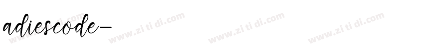 adiescode字体转换