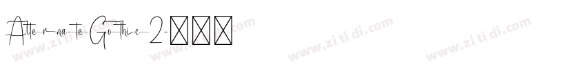 AlternateGothic2字体转换