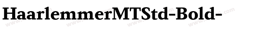 HaarlemmerMTStd-Bold字体转换