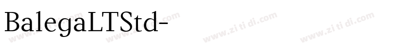 BalegaLTStd字体转换