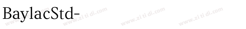 BaylacStd字体转换