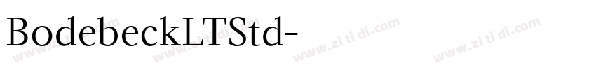 BodebeckLTStd字体转换