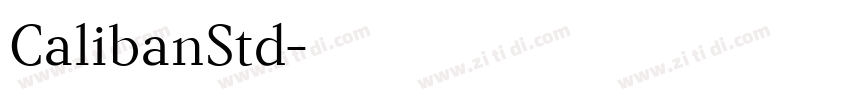 CalibanStd字体转换
