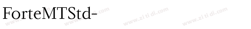 ForteMTStd字体转换