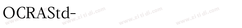 OCRAStd字体转换