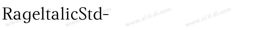 RageltalicStd字体转换