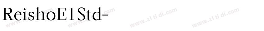 ReishoE1Std字体转换