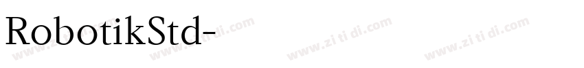 RobotikStd字体转换
