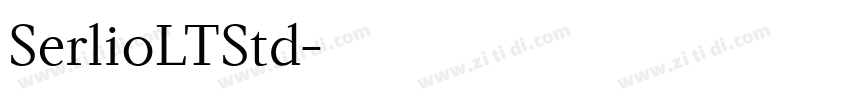 SerlioLTStd字体转换