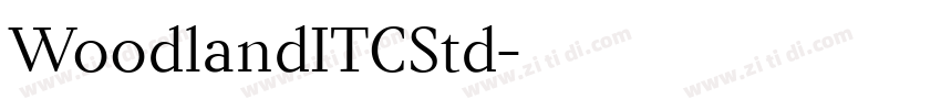 WoodlandITCStd字体转换