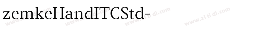 zemkeHandITCStd字体转换